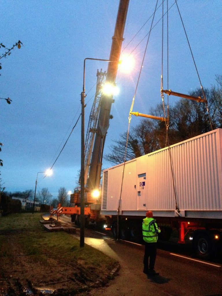 Our Liebherr 1220 contract lift Thermo King Walsh Crane Hire Ireland